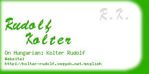 rudolf kolter business card